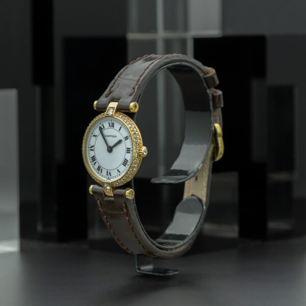Cartier, Vendome, 30 mm, Ref. 81002, White Dial, Yellow Gold and Diamond Factory Set - immagine 3