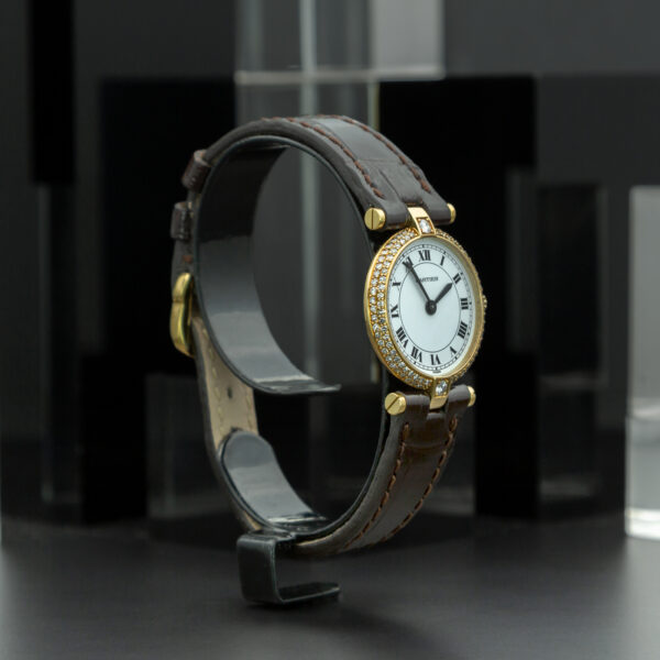 Cartier, Vendome, 30 mm, Ref. 81002, White Dial, Yellow Gold and Diamond Factory Set - immagine 4