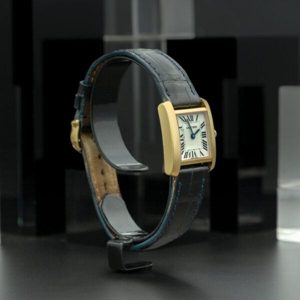 Cartier, Tank Française, 20x25mm, Ref. 2385, White Dial, Yellow Gold - immagine 4