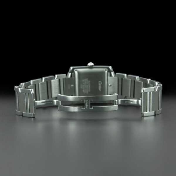 Cartier, Tank Française, 28x32mm, Ref. W5100293 2302, White Dial, Stainless Steel and Diamond - immagine 6