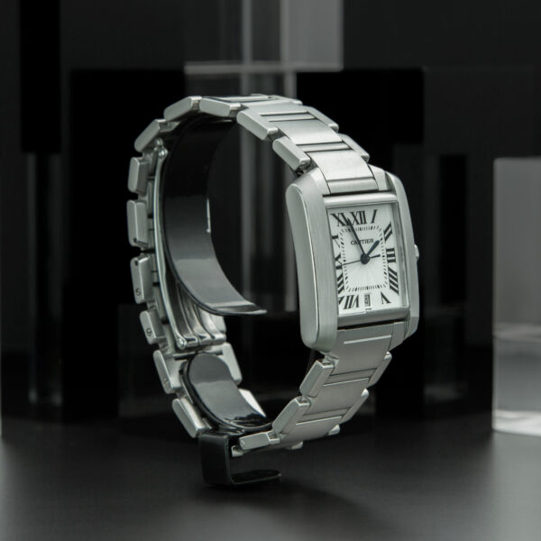 Cartier, Tank Française, 28x32mm, Ref. W51002Q3 2302, White Dial, Stainless Steel - immagine 4