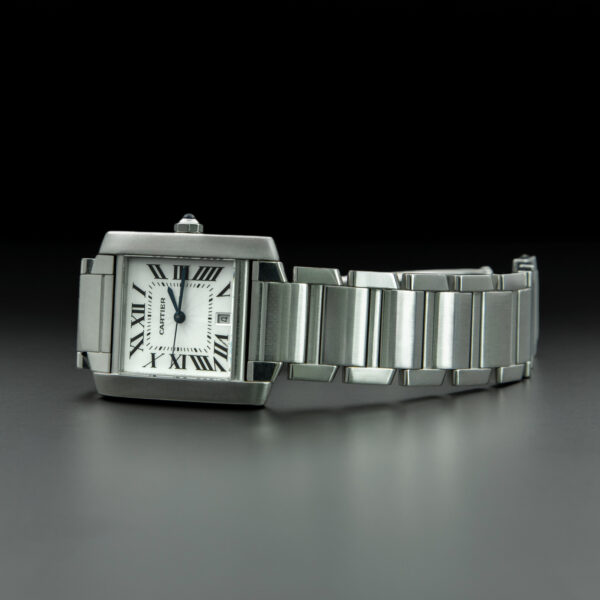 Cartier, Tank Française, 28x32mm, Ref. W51002Q3 2302, White Dial, Stainless Steel - immagine 5