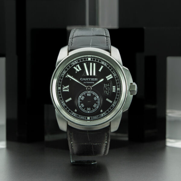 Cartier, Calibre de Cartier, 42mm, Ref. W7100041, Black Dial, Stainless Steel