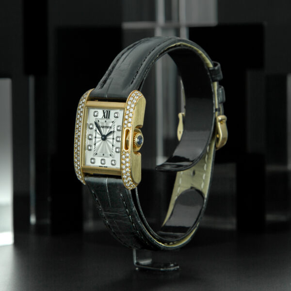 Cartier, Tank Anglaise, 23 x 30mm, Ref. WJTA0007, White Dial and Diamond Index, Rose Gold and Diamond - immagine 3