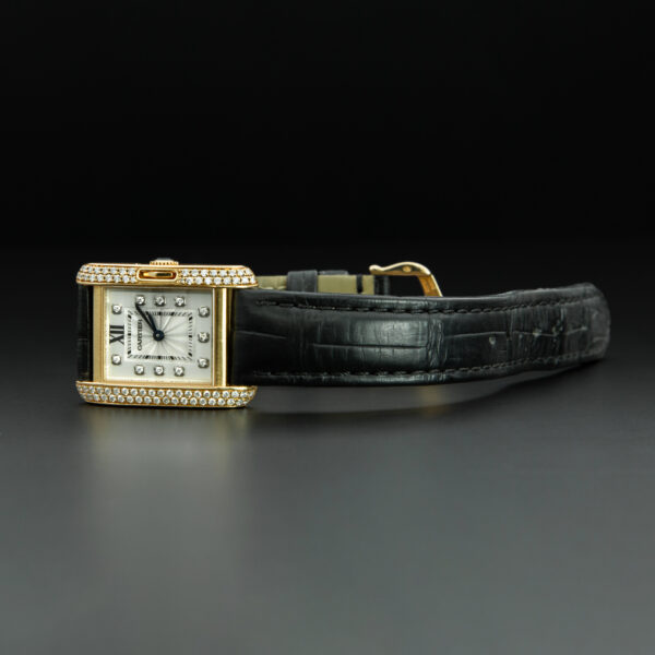 Cartier, Tank Anglaise, 23 x 30mm, Ref. WJTA0007, White Dial and Diamond Index, Rose Gold and Diamond - immagine 5
