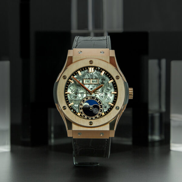 Hublot, Classic Fusion Aerofusion, "Moonphase king Gold", 42mm, Ref. 547.OX.0180.LR, Full Set, Rose Gold
