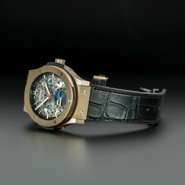Hublot, Classic Fusion Aerofusion, "Moonphase king Gold", 42mm, Ref. 547.OX.0180.LR, Full Set, Rose Gold - immagine 5