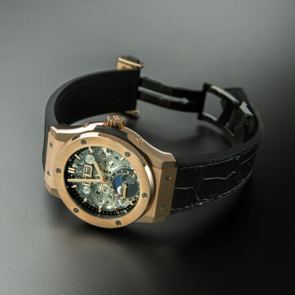 Hublot, Classic Fusion Aerofusion, "Moonphase king Gold", 42mm, Ref. 547.OX.0180.LR, Full Set, Rose Gold - immagine 6