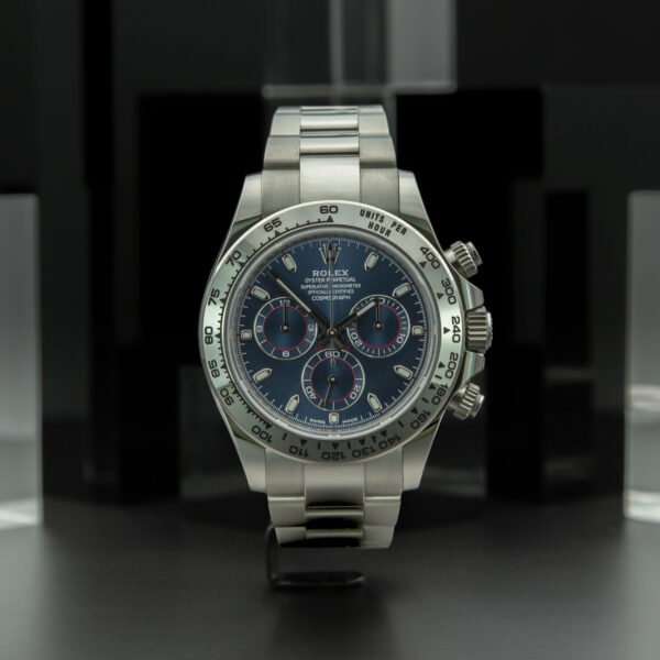 Rolex, Daytona, 40mm, Ref.116509, Year:2020, Full Set, Blue Dial, White Gold