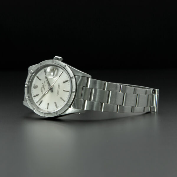 Rolex, Oyster Perpetual Date, 34mm, Ref. 15210, Silver Dial, Year: 1991, Oyster Bracelet, Stainless Steel - immagine 5