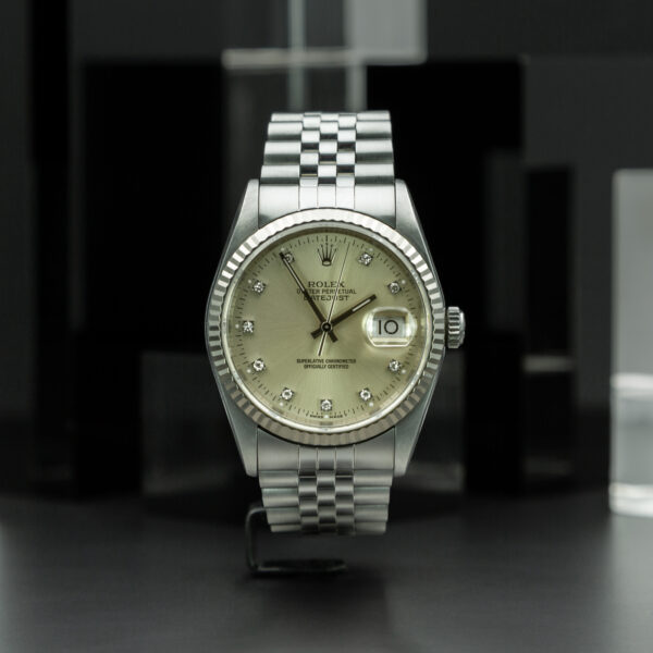 Rolex, DateJust 36mm, Ref. 16234, Silver Diamond Dial, Year: 1996, Jubilee Bracelet, Stainless Steel