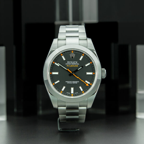 Rolex, Milgauss, 40mm, Ref. 116400, Year: 2010, Black Dial, Full Set, Stainless Steel