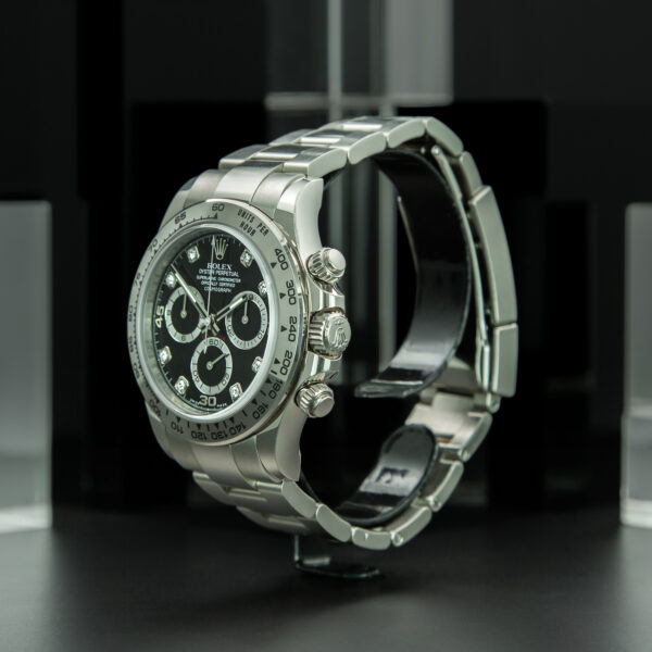 Rolex, Daytona, 40mm, Ref.116509, Year:2017, Full Set, Black Diamond Dial, White Gold - immagine 3
